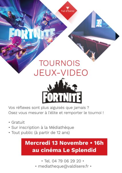 Médiathèque : fermeture & tournoi Fortnite