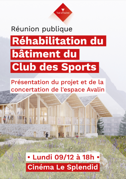 Réunion publique : Parlons de la réhabilitation du bâtiment du Club des Sports !