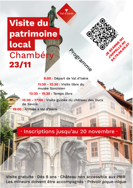 Partez à la découverte de Chambéry le 23 novembre prochain !